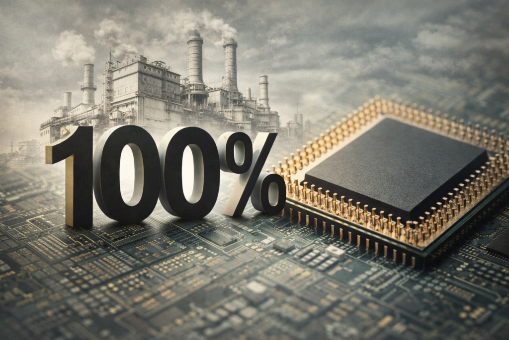 반도체에 100% 관세를 부과하겠다는 트럼프